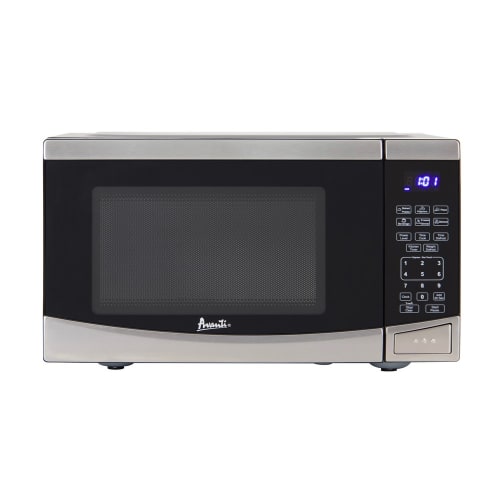 Avanti® Microwave with Touch Pad, 0.9 Cu Ft, 900 Watts, Stainless Steel and Black